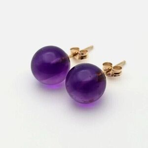 Elegant Purple Stud Earrings